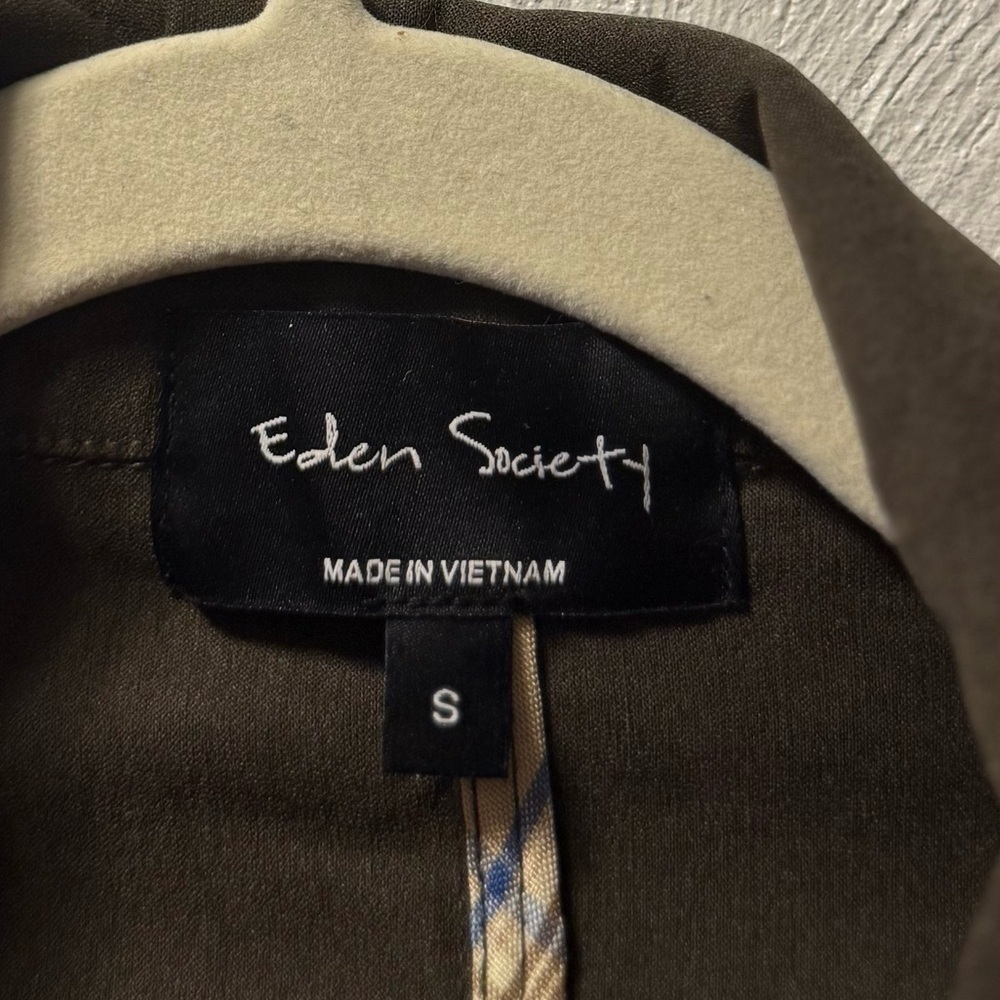 Eden Society Army Green Utility Jacket Cinched Waist Gen Z | Size S - Picture 4 of 6